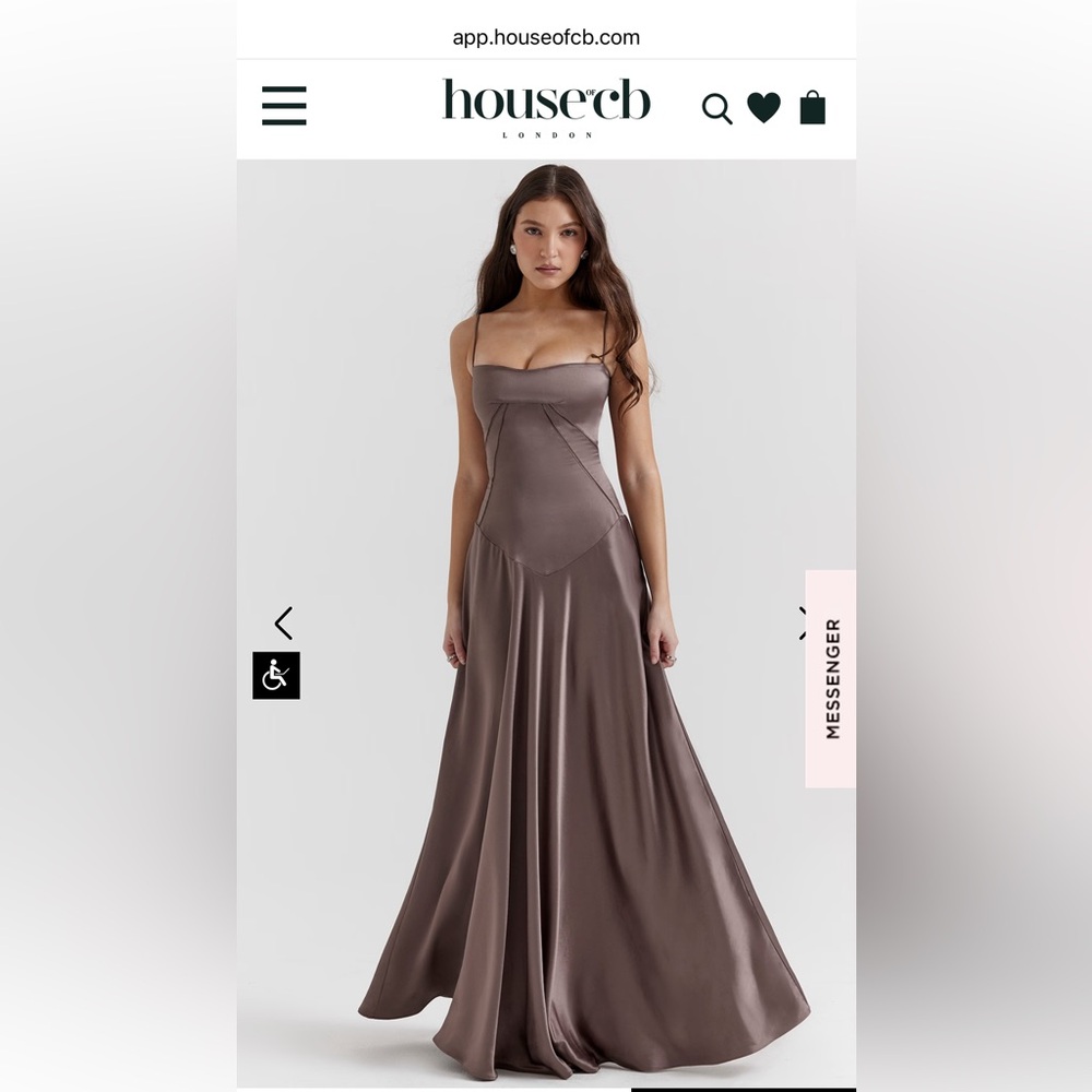 House of CB Anabella dress taupe/brown nude